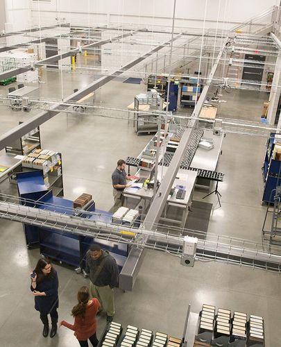 off-site library processing room