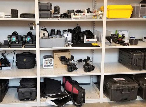 professional sports team media equipment storage