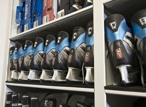 professional hockey skate equipment storage
