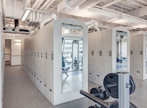 public safety gym facility personal storage lockers