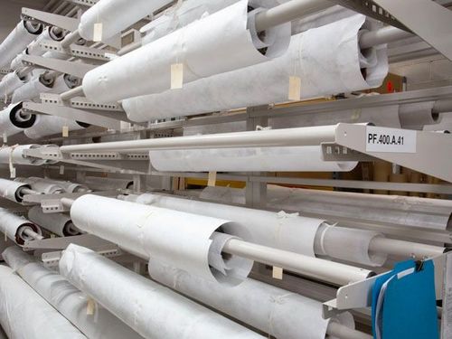 spacesaver rolled textile rack