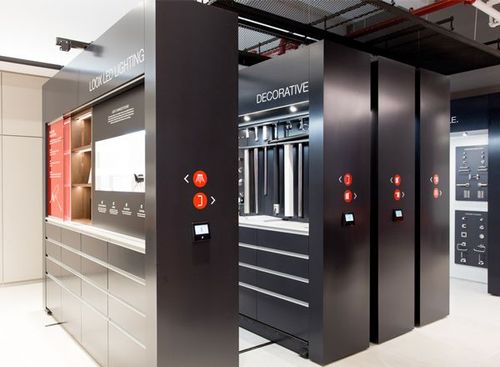 retail show room inventory custom storage solutions
