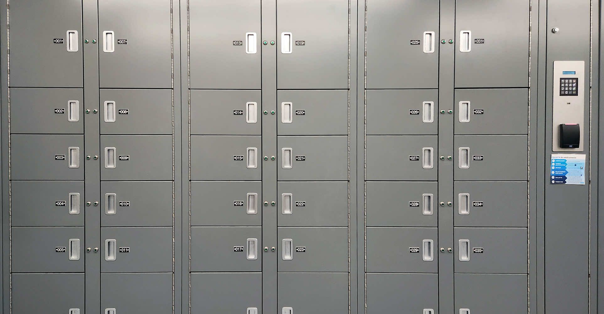 personal secure medical supply pickup lockers
