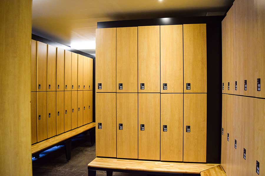 spa and fitness center lockers