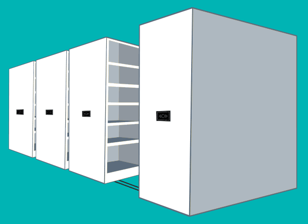 spacesaver moveable shelving system
