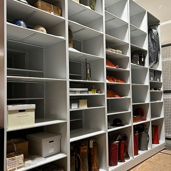 state archive adjustable shelving on mobile system