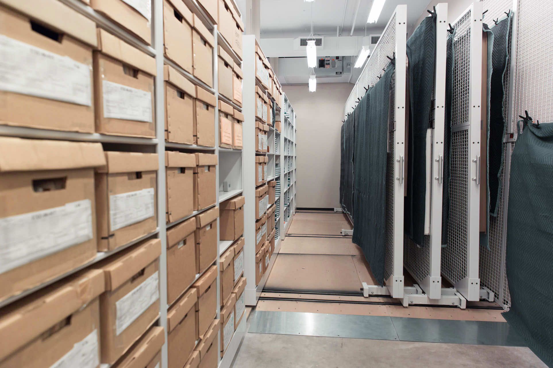 art collection storage at state library archives