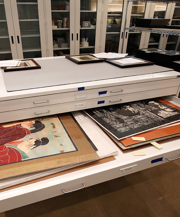 university museum flat file cabinets
