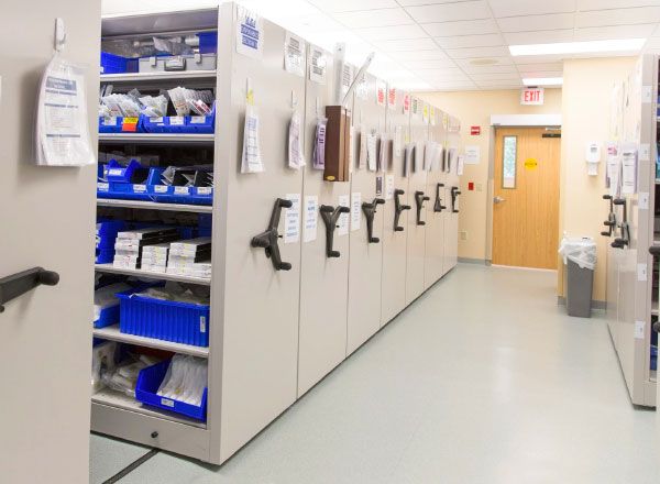 university health center steril supply storage